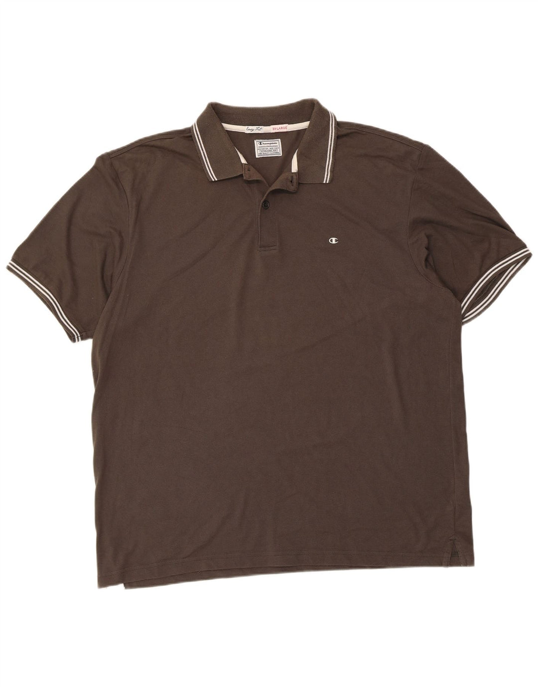 Ανδρικό μπλουζάκι CHAMPION Easy Fit Polo 3XL Καφέ βαμβακερό