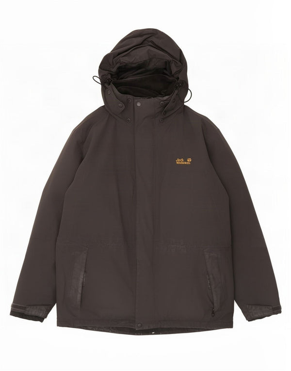 Jack Wolfskin Ανδρικό μπουφάν με κουκούλα αντιανεμικό UK 40/42 Large Grey Polyamide