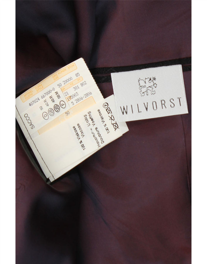 Wilvorst Ανδρικό σακάκι blazer UK 40 μεγάλο μαύρο Paisley Viscose
