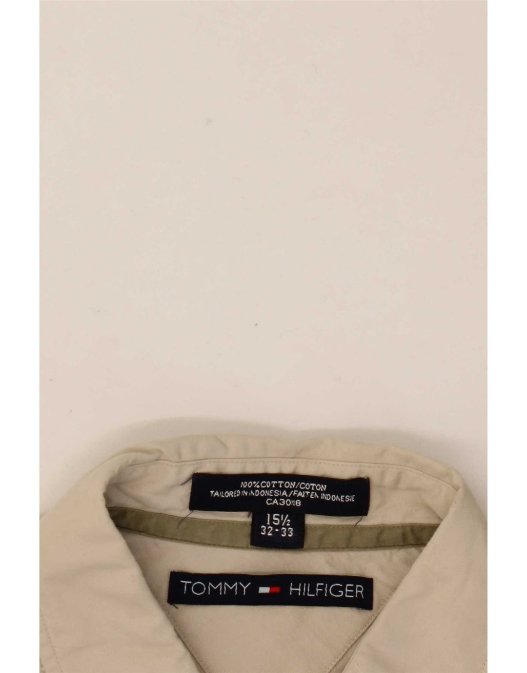 Ανδρικό πουκάμισο Tommy Hilfiger Μέγεθος 15 1/2 Βαμβακερό μεσαίο μπεζ