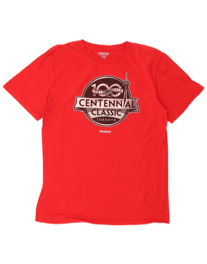 REEBOK Mens Toronto Centennal Classic Graphic T-Shirt Top Medium Red
