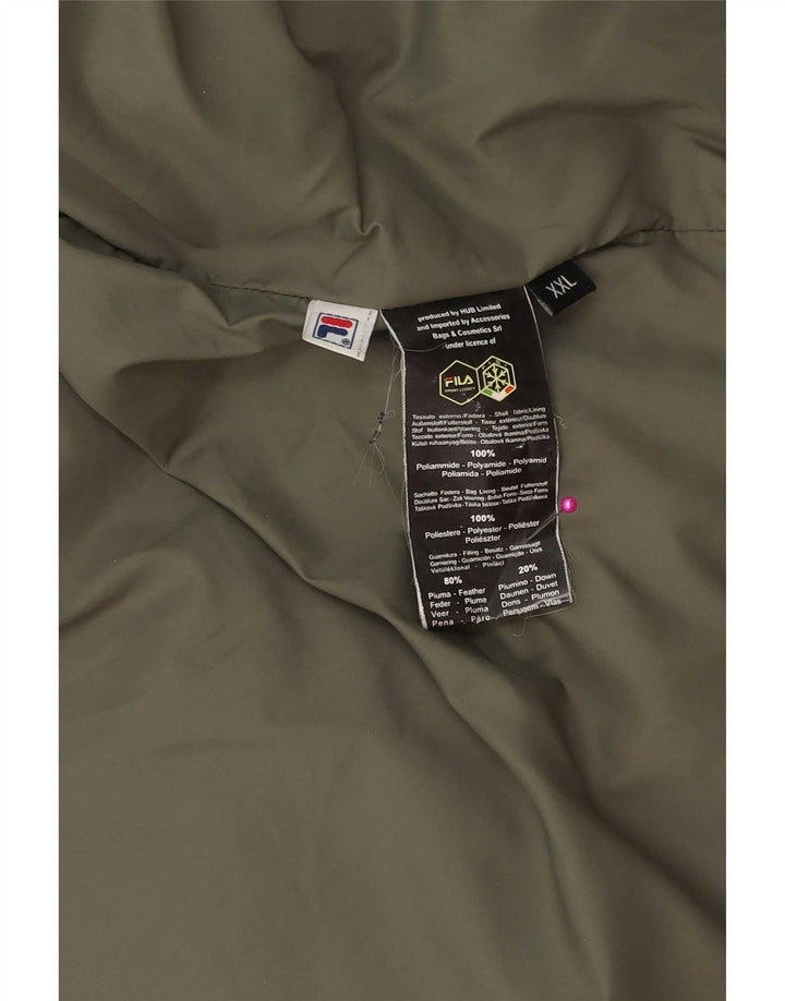 Fila Ανδρικό μπουφάν με επένδυση UK 44 2XL Πράσινο Πολυεστέρας