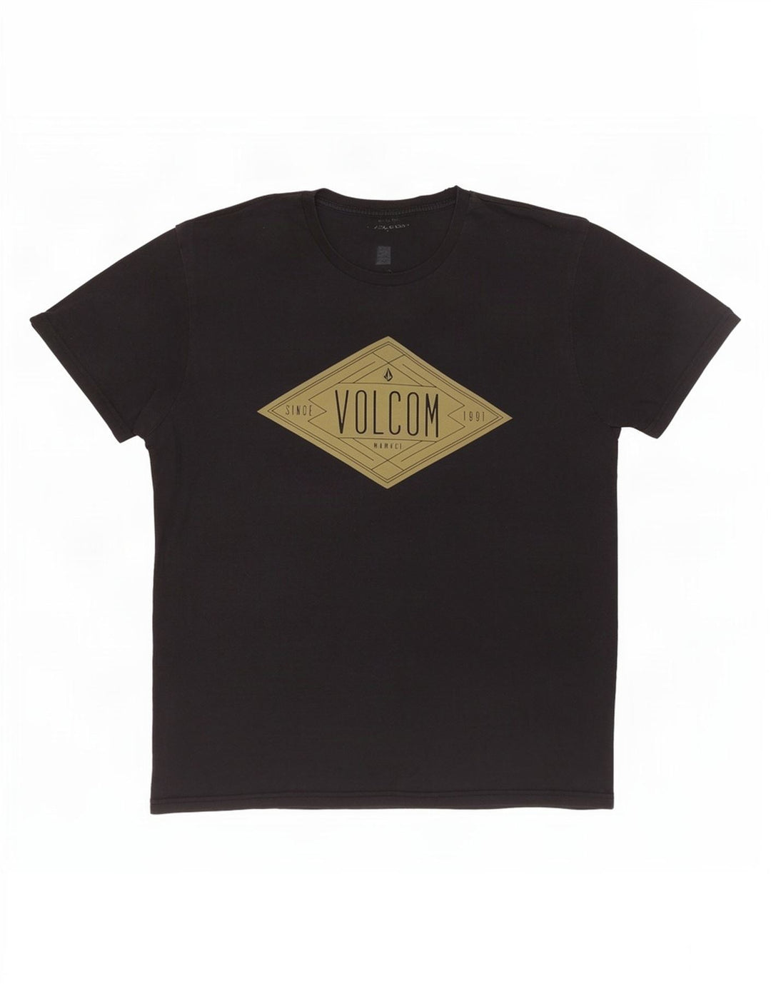 Ανδρικό γραφικό T-Shirt Volcom Top μεγάλο μαύρο βαμβακερό