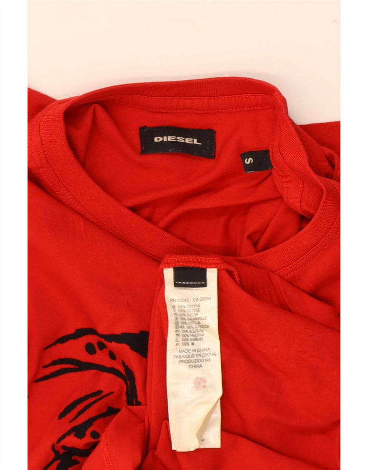Ανδρικό γραφικό T-Shirt Diesel Top Small Red