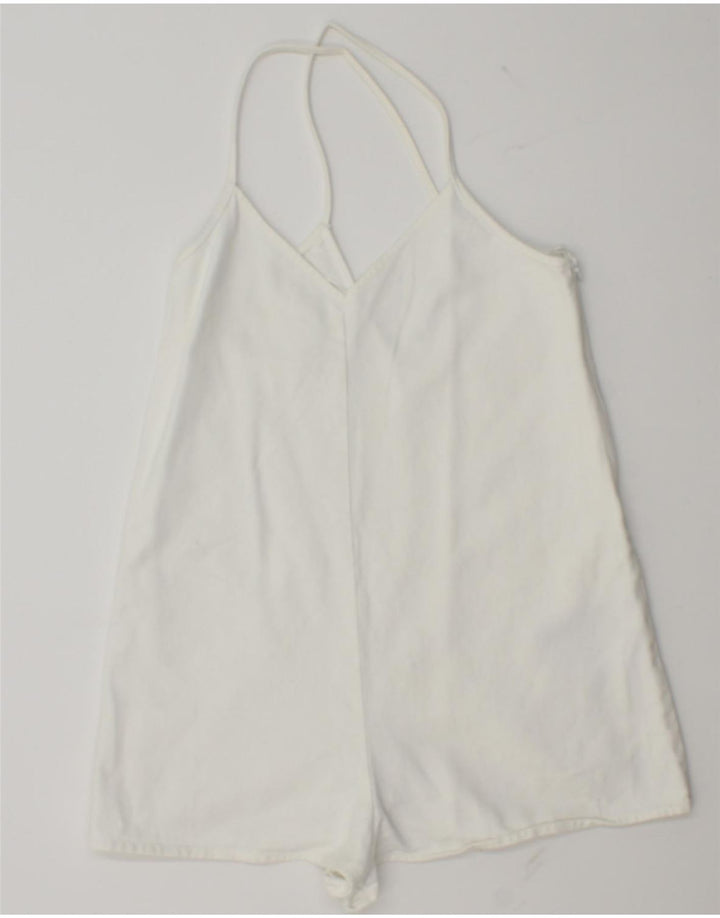 Γυναικείο Playsuit ZARA UK 10 Small White Cotton