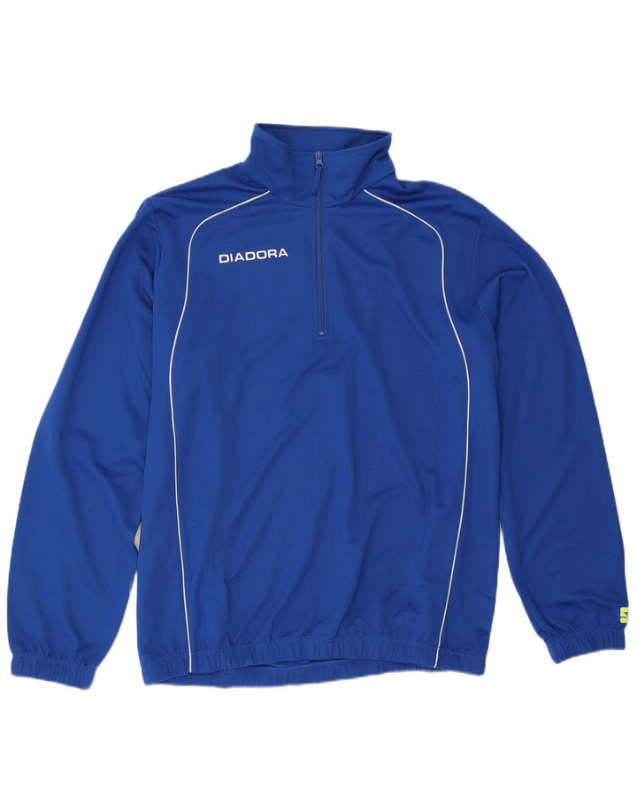 Ανδρική φόρμα πουλόβερ με φερμουάρ Diadora Top XL Blue Polyester