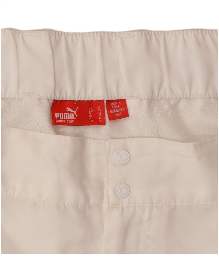Γυναικείο σορτς PUMA casual UK 16 Large W34 Λευκό