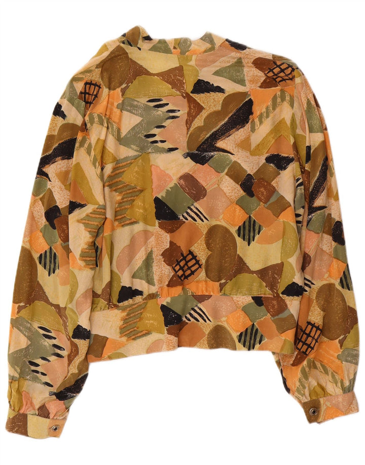 VINTAGE Γυναικείο πουκάμισο Crop Μπλούζα IT 44 Μεσαίο Πολύχρωμο Γεωμετρικό