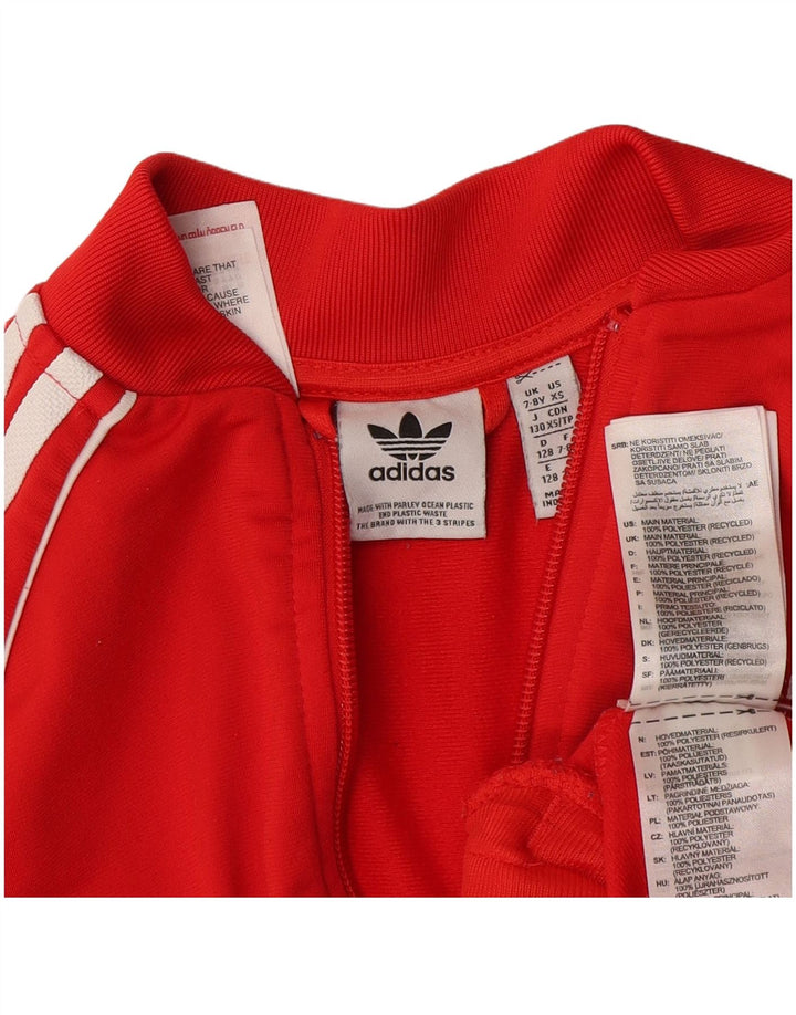 Κορίτσια αθλητική φόρμα Adidas Top Jacket 7-8 Years Red Polyester