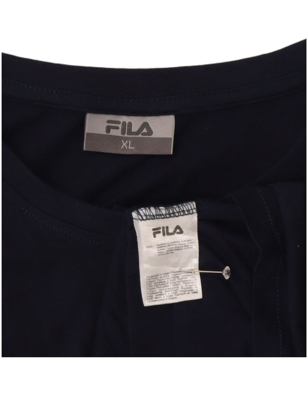 Ανδρικό T-Shirt Fila Top XL Navy Blue Cotton