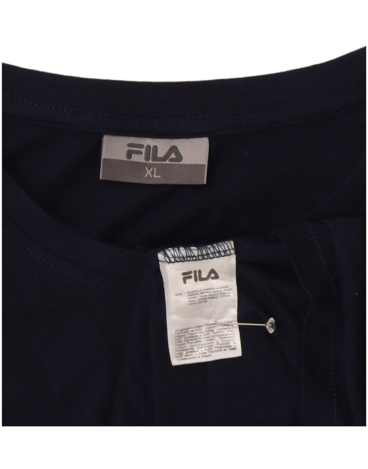 Ανδρικό T-Shirt Fila Top XL Navy Blue Cotton