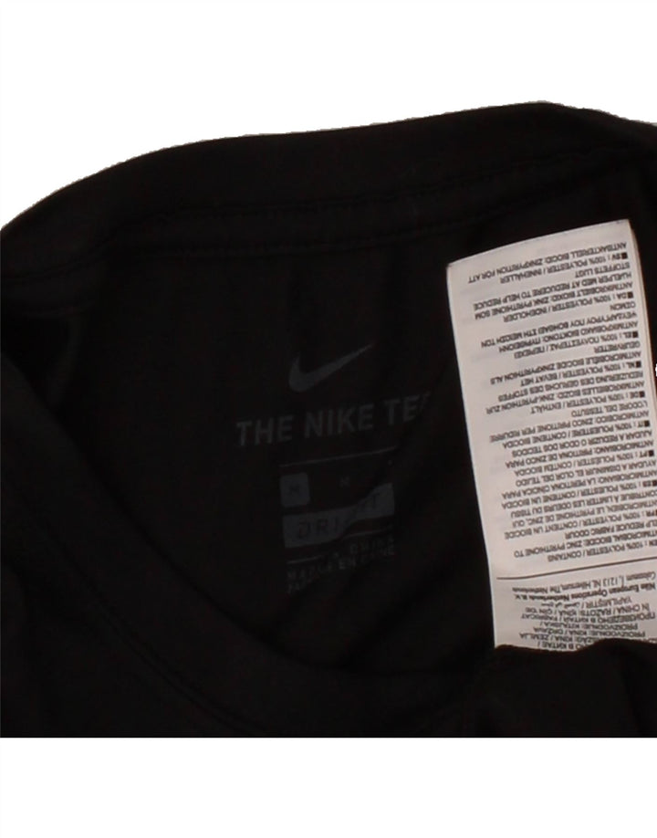 NIKE Mens Dri Fit Graphic T-Shirt Top Medium Black Polyester Vintage Nike and Second-Hand Nike from Messina Hembry 