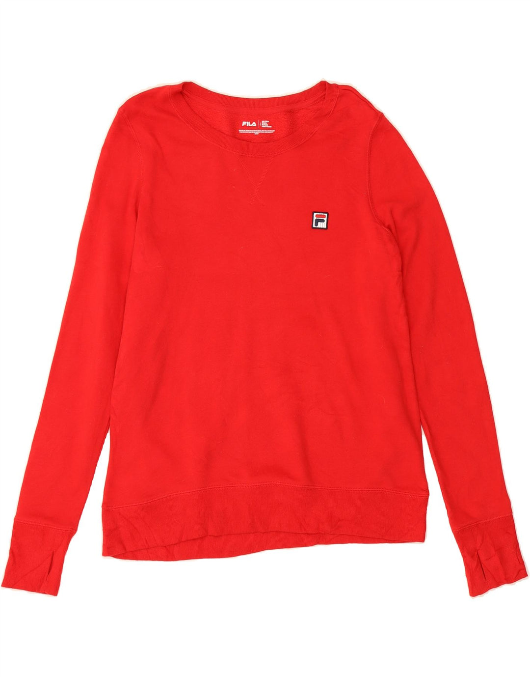 FILA Womens Sweatshirt Jumper UK 16 Large Red Polyester Vintage Fila and Second-Hand Fila from Messina Hembry 