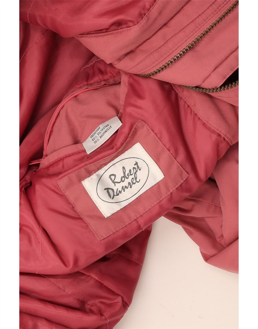 VINTAGE Γυναικεία Καμπαρντίνα Oversized UK 16 Large Pink Polyester