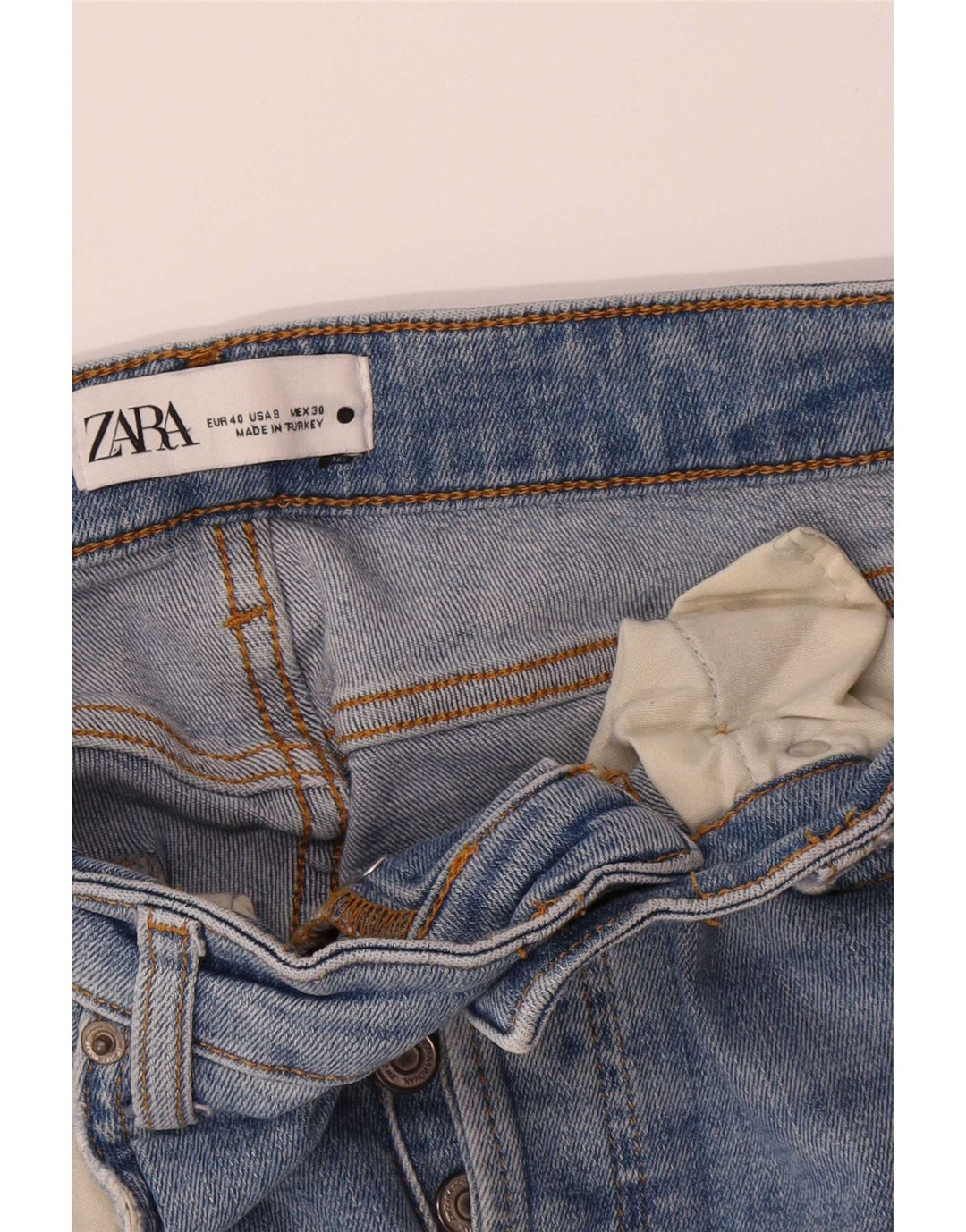 Zara Γυναικείο Straight Jeans EU 40 Medium W30 L26 Blue