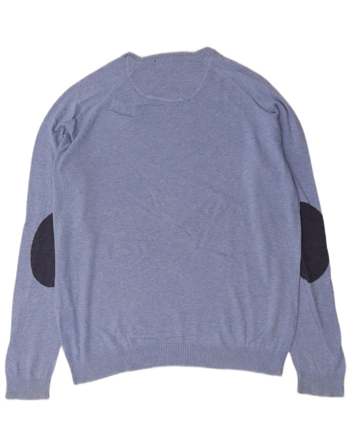 Ανδρικό πουλόβερ Zara Crew Neck Jumper XL Μπλε βαμβακερό
