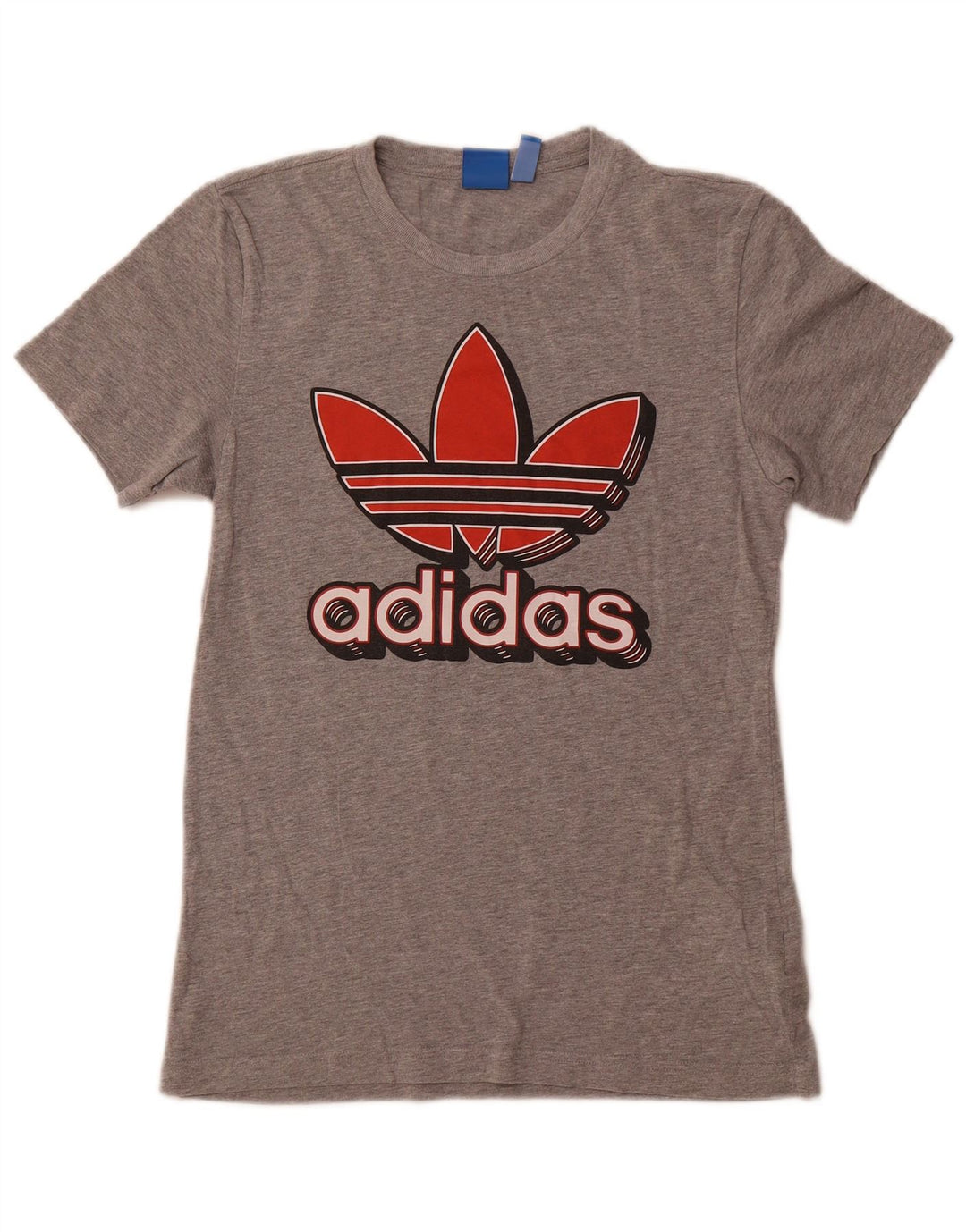 Γυναικείο γραφικό μπλουζάκι ADIDAS Top UK 10 Small Grey Flecked Cotton