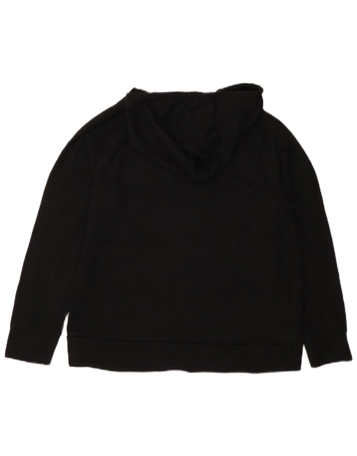 Eddie Bauer Γυναικεία Loose Fit Hoodie Jumper UK 14 Medium Black Polyester