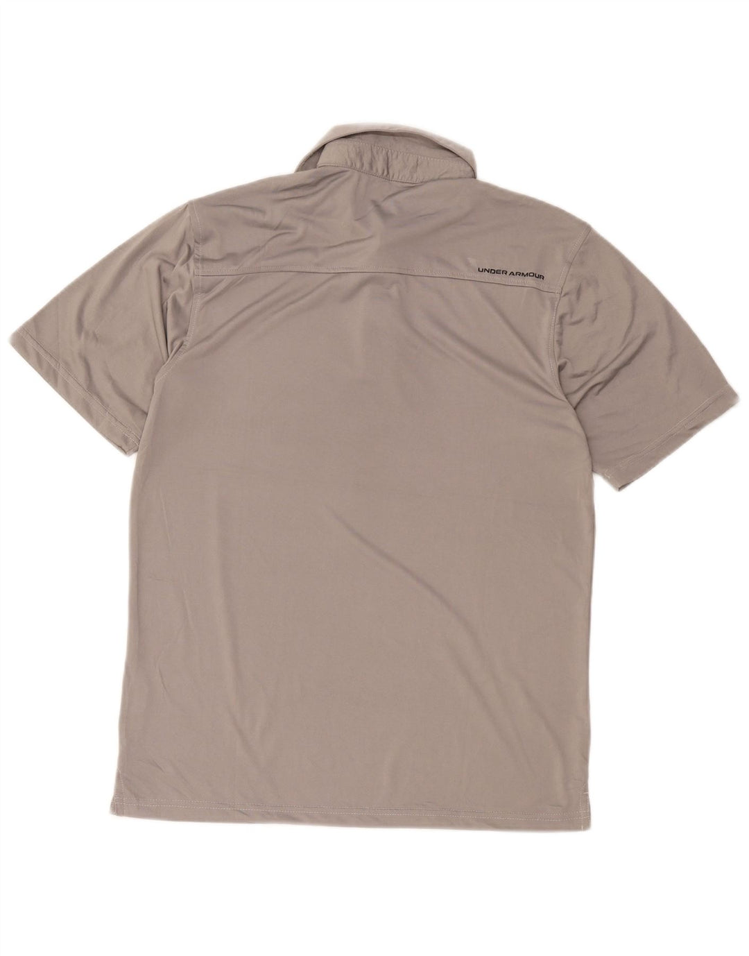 Ανδρικό μπλουζάκι Polo Heat Gear Under Armour, μεσαίο γκρι πολυεστέρας