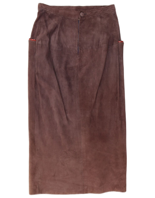 Vintage Γυναικεία Suede Φούστα Medium W28 Μωβ