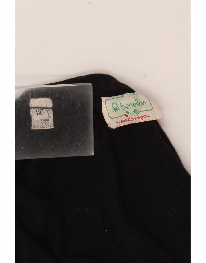 Γυναικείο πουλόβερ Benetton Crew Neck Jumper IT 50 XL Μαύρο Μάλλινο