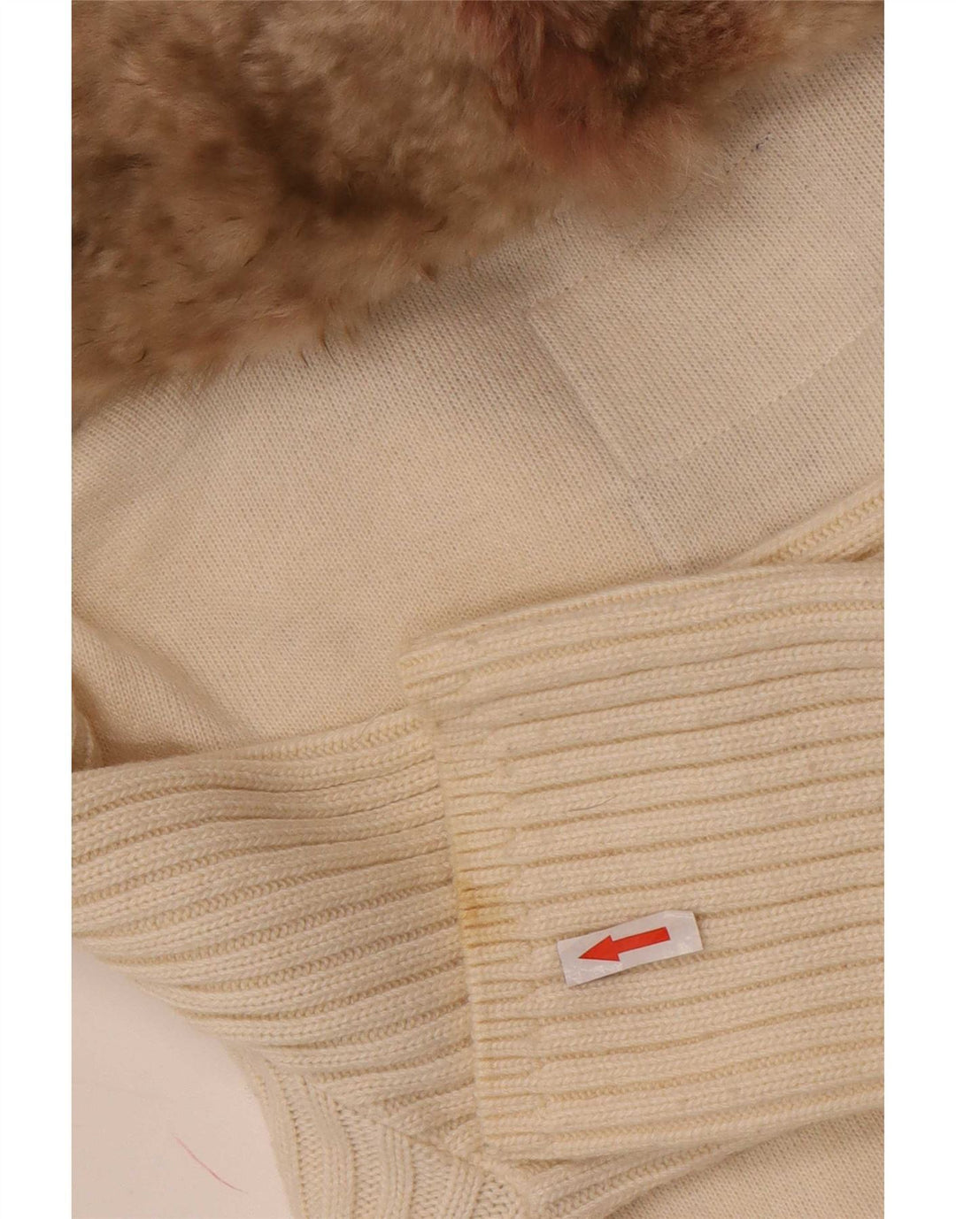 Woolrich Γυναικεία Ζακέτα UK 10 Small Off White Βαμβακερό