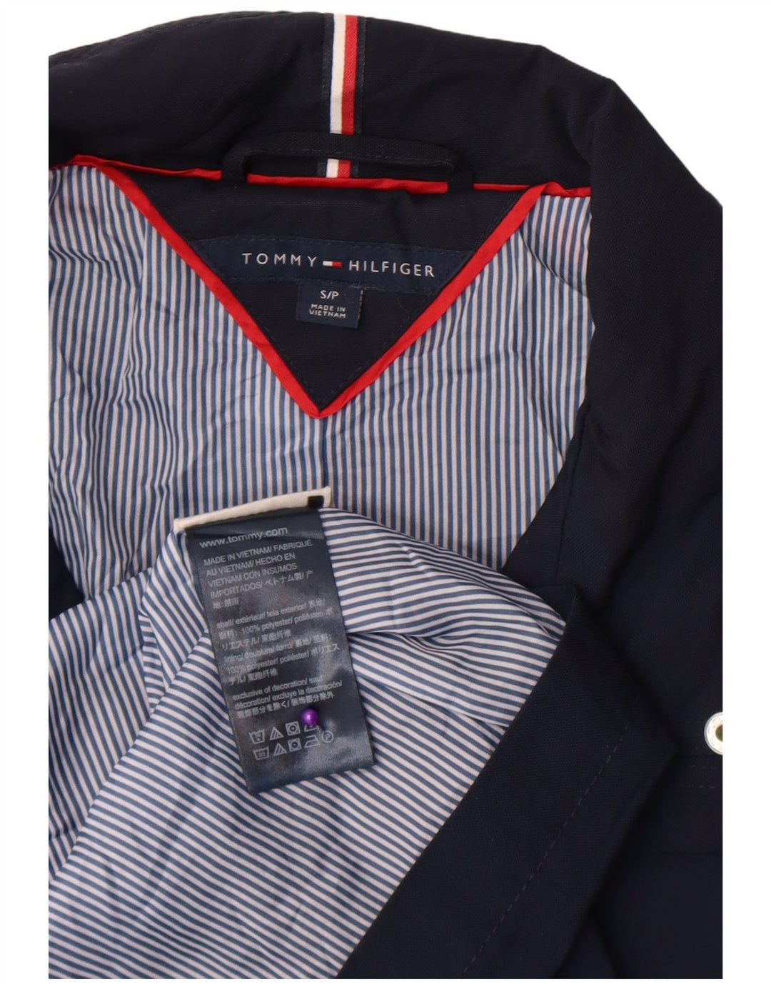 Tommy Hilfiger Γυναικείο Utility Jacket UK 10 Small Navy Blue Polyester