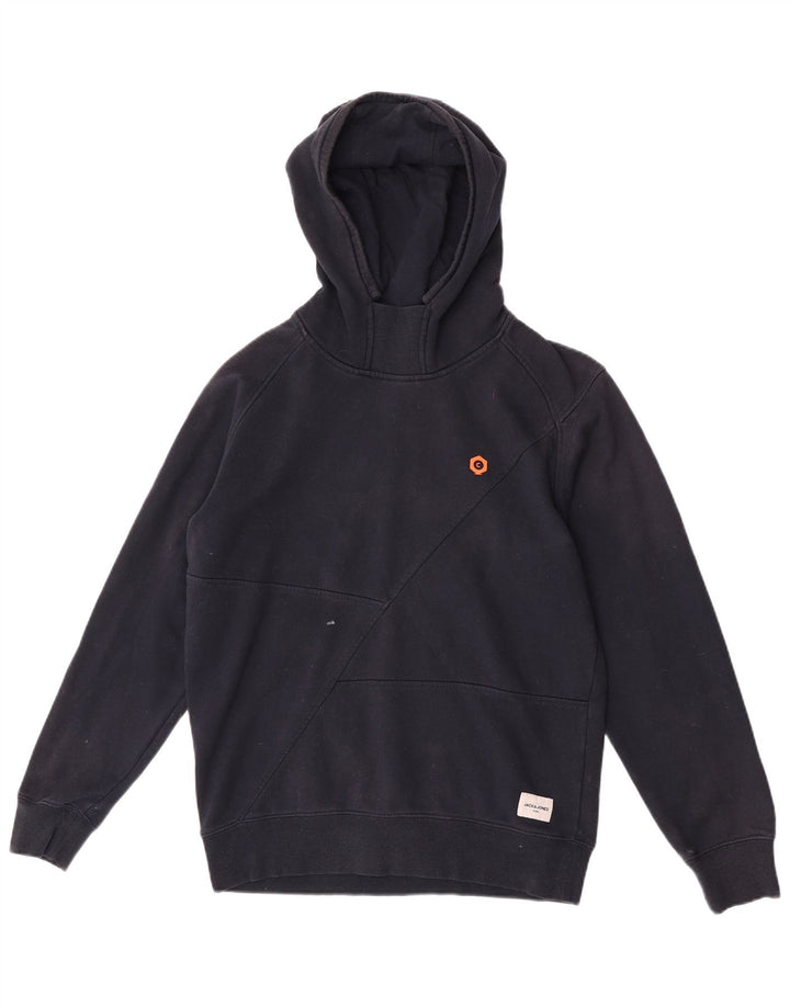 Jack & Jones Ανδρικό φούτερ με κουκούλα, μεσαίο μπλε βαμβακερό