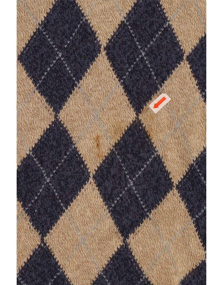 Ανδρικό πουλόβερ Marks & Spencer V-Neck Jumper Large Navy Blue Argyle/Diamond
