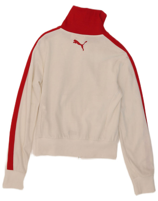 Puma Γυναικεία φόρμα Crop Top Jacket UK 10 Small White Colourblock