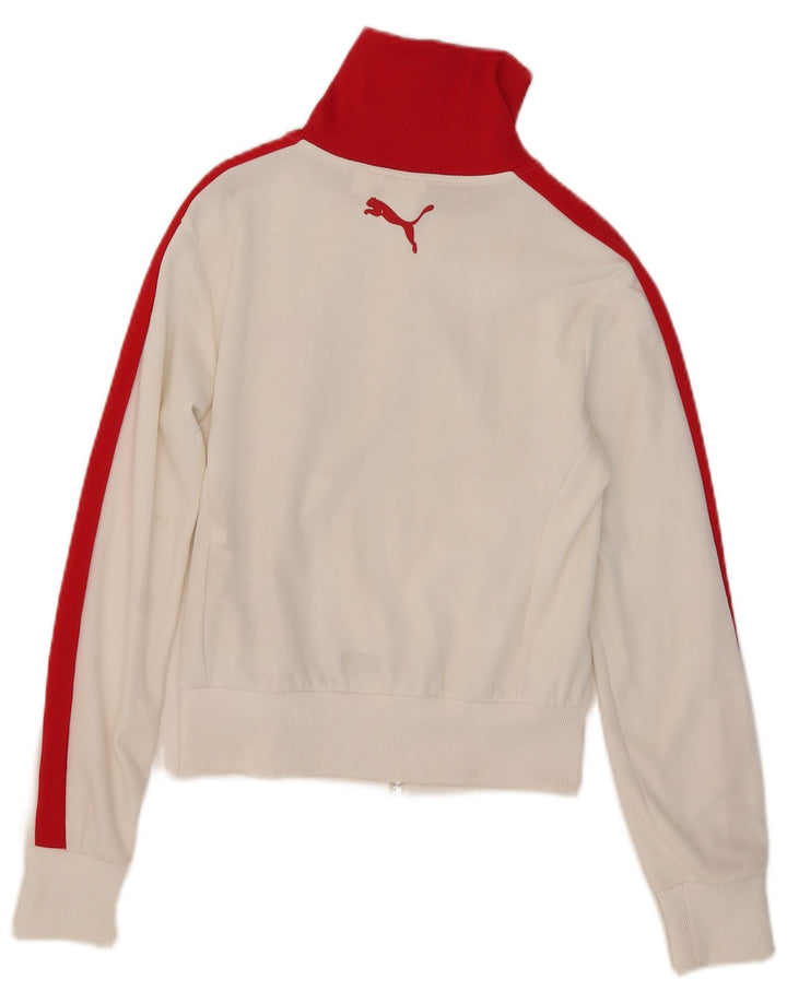 Puma Γυναικεία φόρμα Crop Top Jacket UK 10 Small White Colourblock