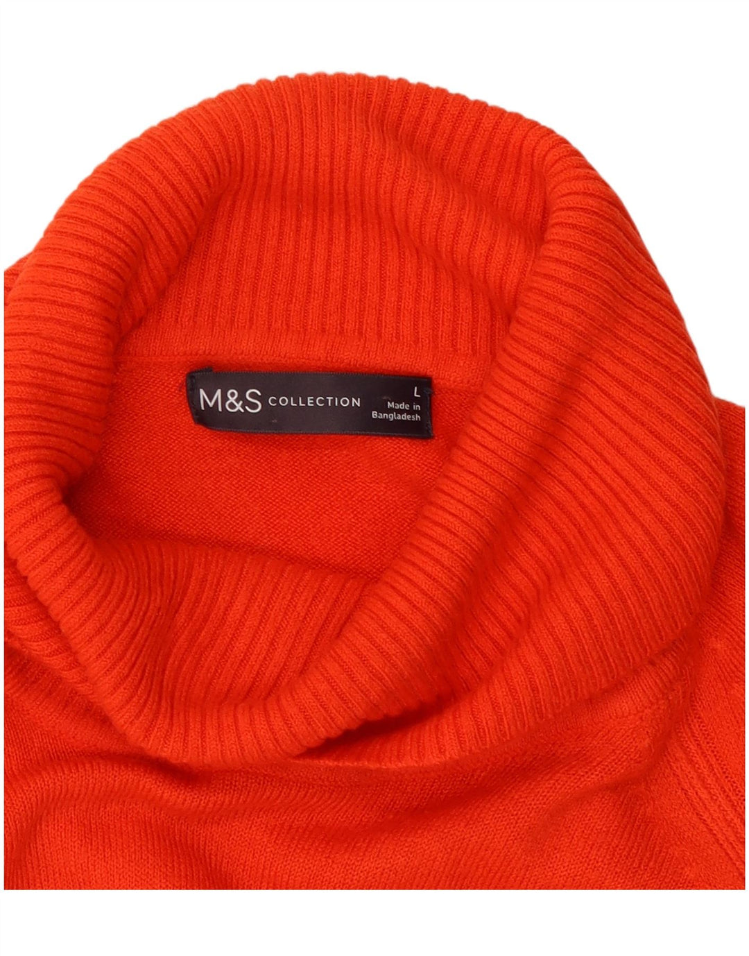 Marks & Spencer Γυναικείο πουλόβερ με ρολό λαιμόκοψη UK 16 μεγάλο κόκκινο