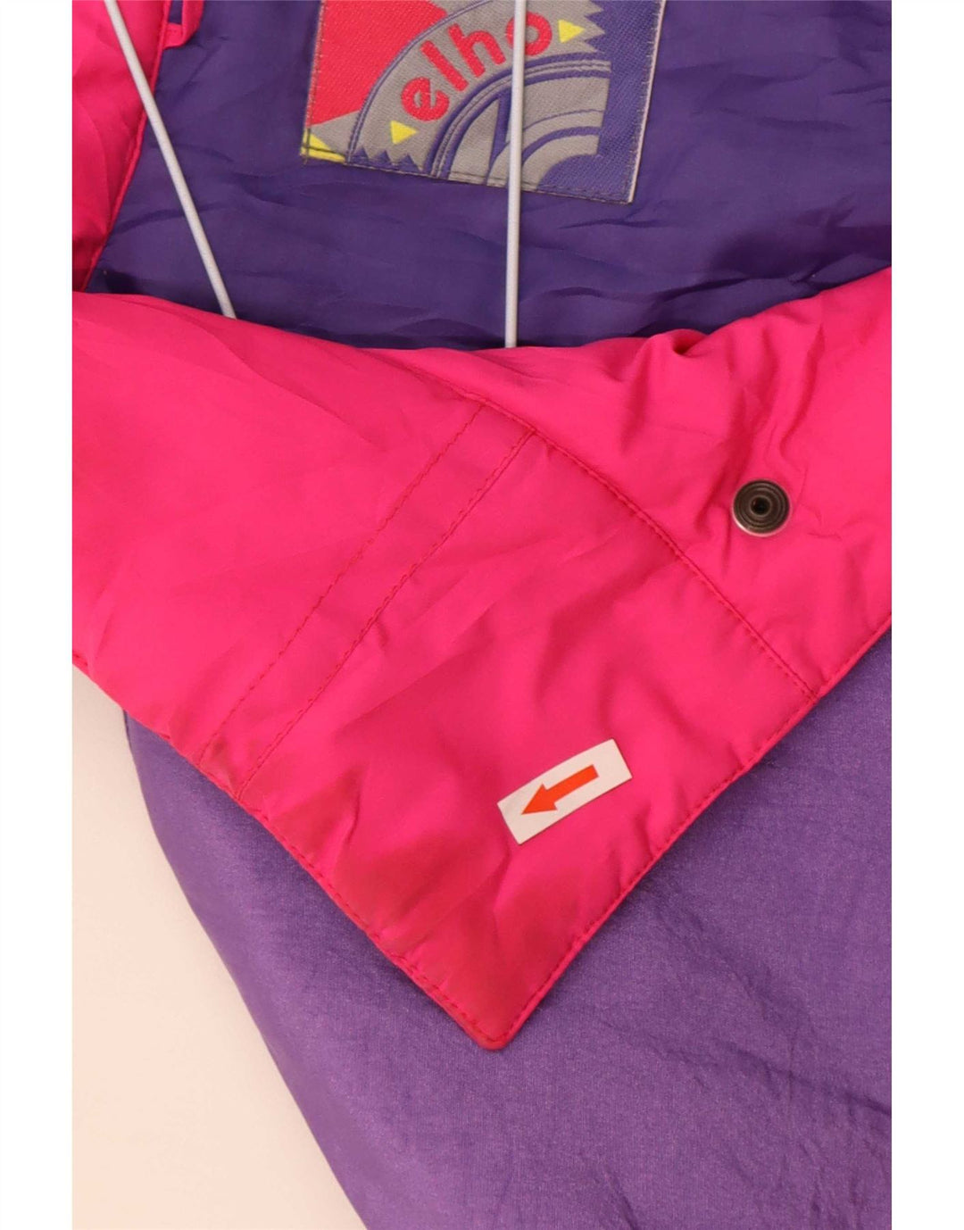 Elho Mens Loose Fit Jacket Ski IT 48 Medium Pink Colorblock Polyester