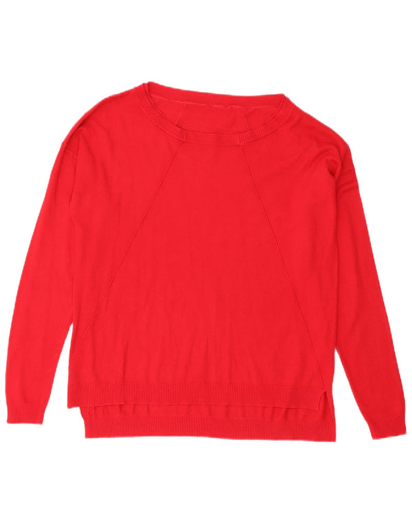 Vintage γυναικείο υπερμεγέθη πουλόβερ με λαιμόκαυστο UK 10 Small Red