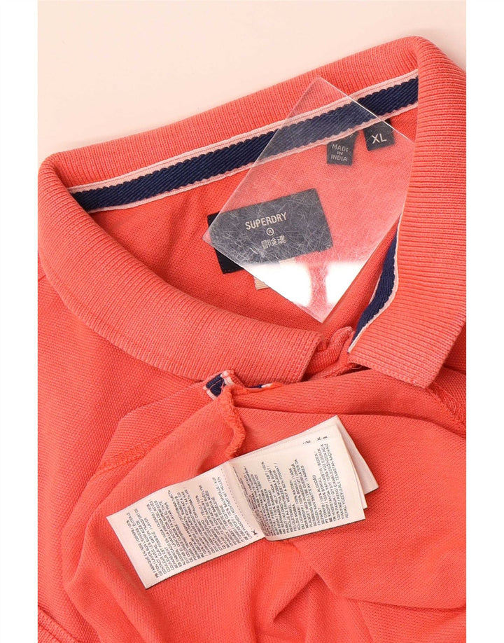 Ανδρικό μπλουζάκι πόλο Superdry XL πορτοκαλί βαμβακερό