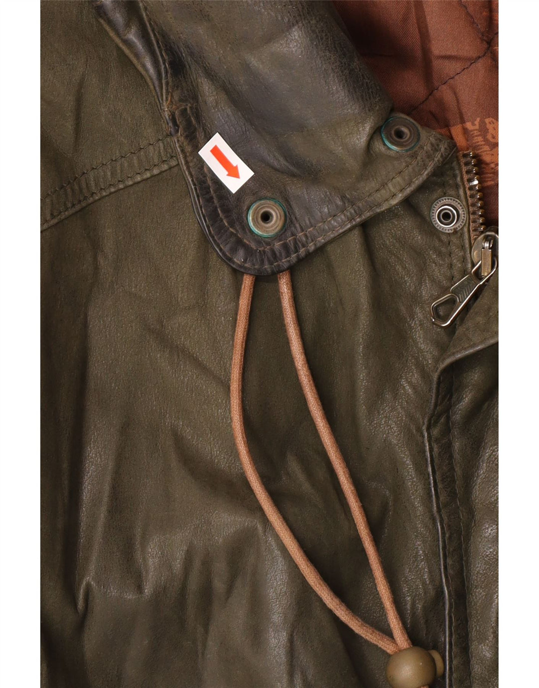 Vintage Ανδρικό Δερμάτινο Μπουφάν IT 52 XL Δερμάτινο Χακί