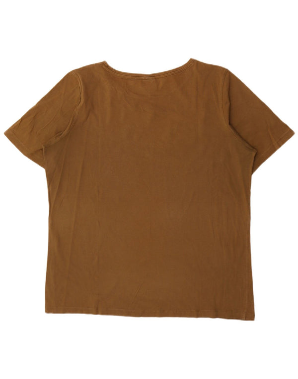 Champion Γυναικείο υπερμεγέθη γραφικό T-Shirt Top UK 18 XL Brown