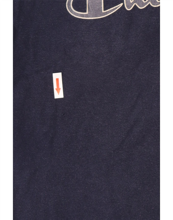 Ανδρικό γραφικό μπλουζάκι Champion Top Medium Navy Blue βαμβακερό