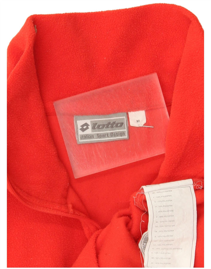 Γυναικείο Lotto Zip Neck Fleece Jumper UK 12 Medium Red Polyester