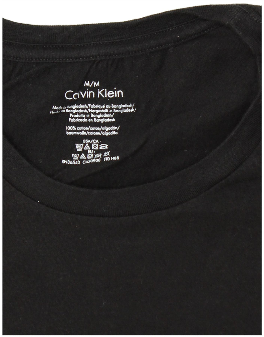 Ανδρικό T-Shirt CALVIN KLEIN Τοπ μεσαίο μαύρο βαμβακερό