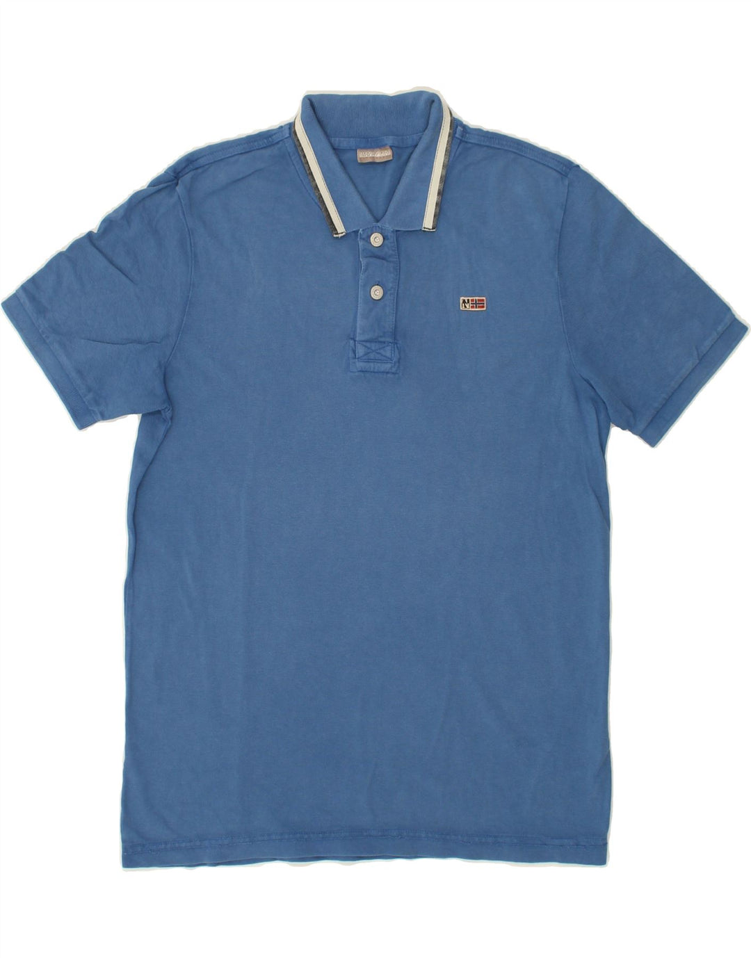 NAPAPIJRI Mens Polo Shirt Large Blue Vintage Napapijri and Second-Hand Napapijri from Messina Hembry 