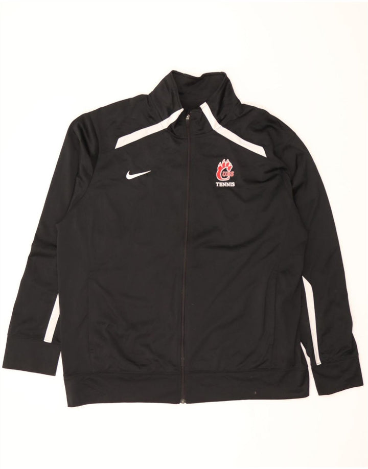 NIKE Mens Tracksuit Top Jacket XL Black Colourblock Polyester Vintage Nike and Second-Hand Nike from Messina Hembry 