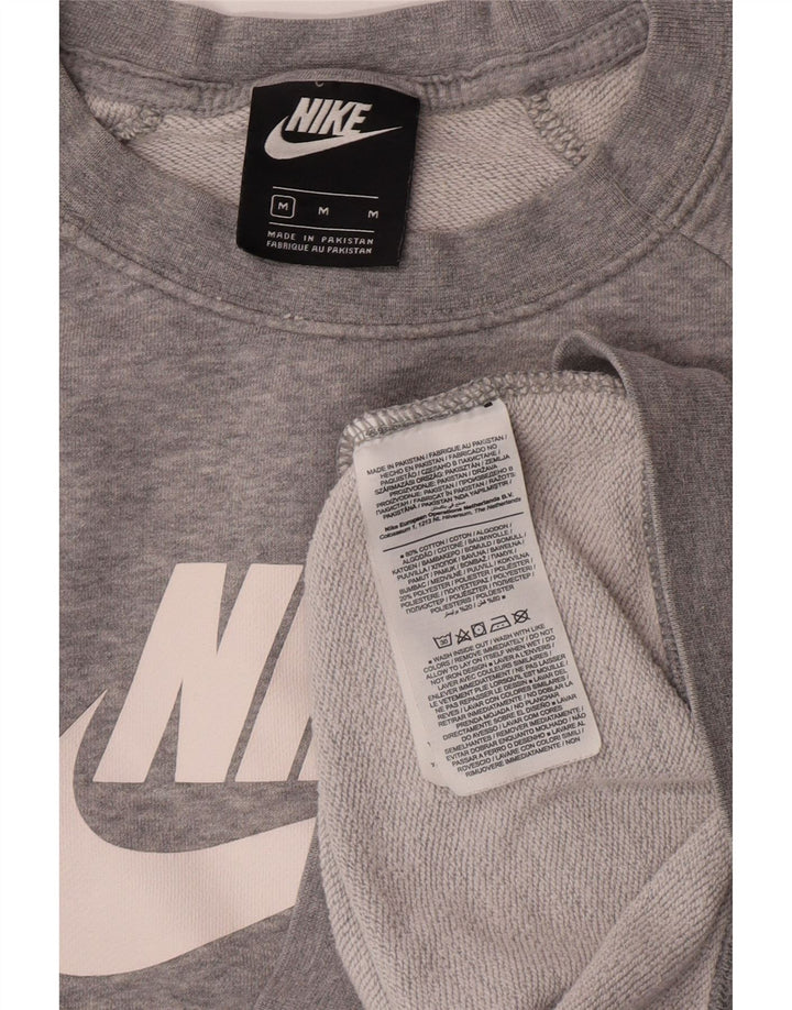 Γυναικείο γραφικό φούτερ Nike Jumper UK 14 Βαμβακερό μεσαίο γκρι