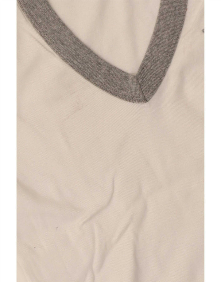 Kappa Γυναικείο T-Shirt Top UK 8 Small White Colourblock