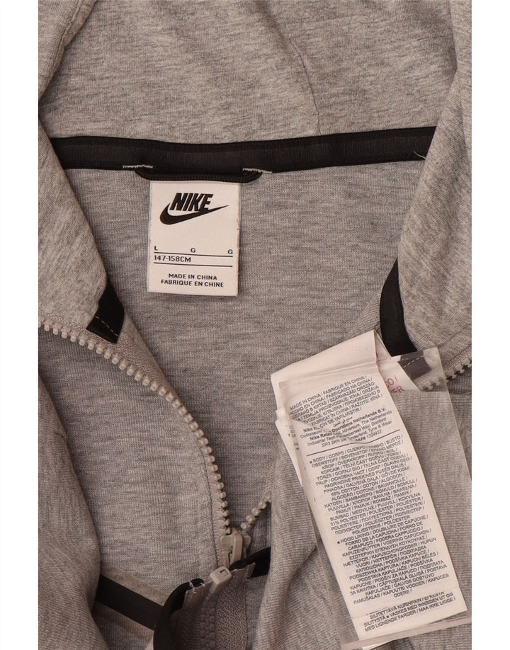 Πουλόβερ NIKE Boys Zip Hoodie 12-13 ετών μεγάλο γκρι βαμβακερό