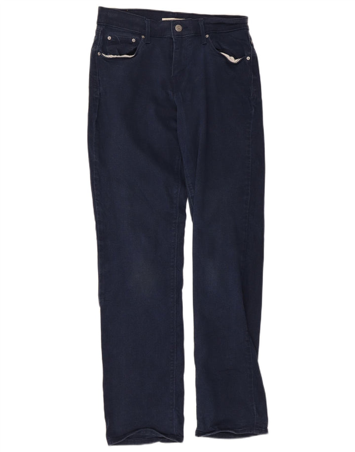 Levi's Womens 505 Straight Jeans W27 L30 Navy Blue Cotton
