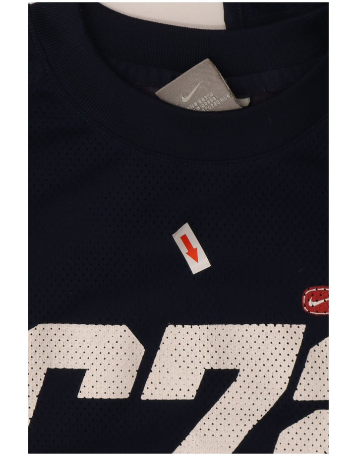 Ανδρικό Nike Cor72z με γραφικό μακρυμάνικο μπλουζάκι από μικρό μπλε ναυτικό πολυεστέρα