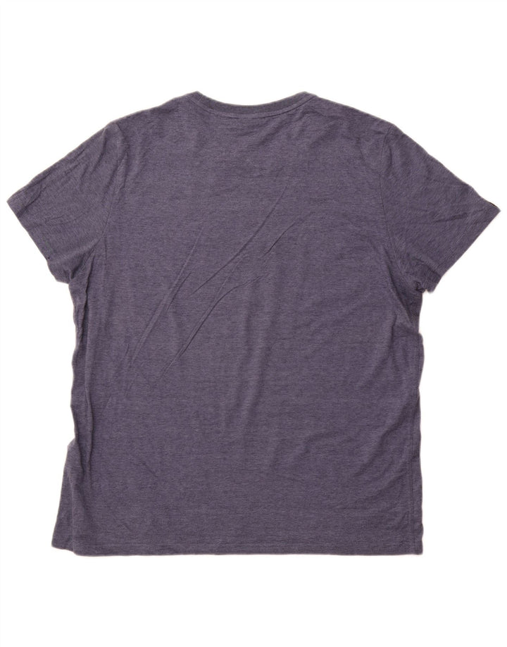 Ανδρικό γραφικό T-Shirt Superdry Top 3XL Navy Blue Pinstripe Βαμβακερό