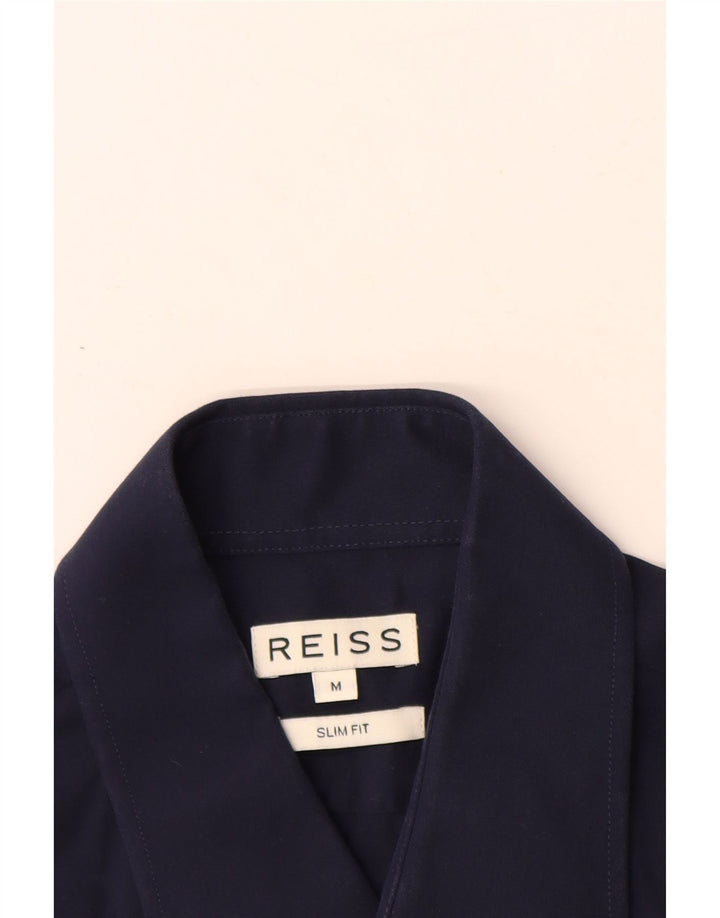 REISS Mens Slim Fit Shirt Medium Navy Blue