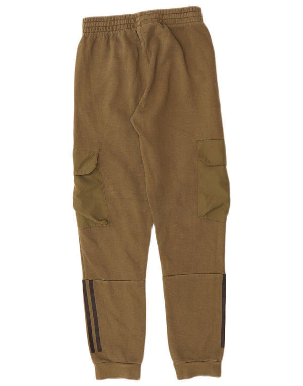ADIDAS Boys Cargo αθλητική φόρμα παντελόνι Joggers 11-12 ετών Khaki Cotton